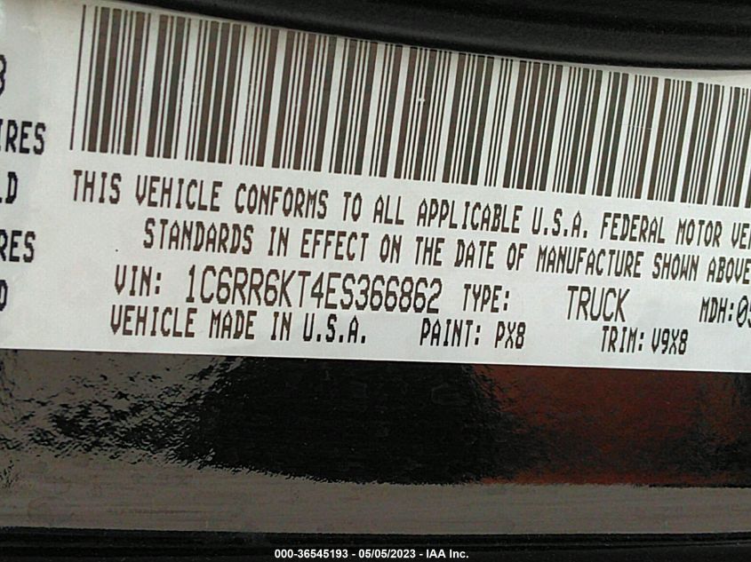 2014 RAM 1500 EXPRESS - 1C6RR6KT4ES366862