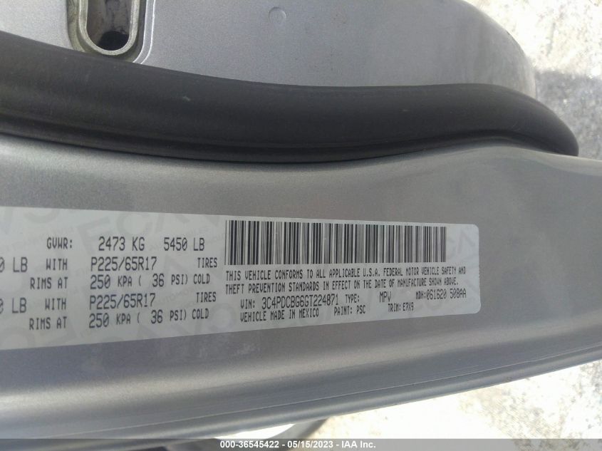 2016 DODGE JOURNEY SXT - 3C4PDCBG6GT224871