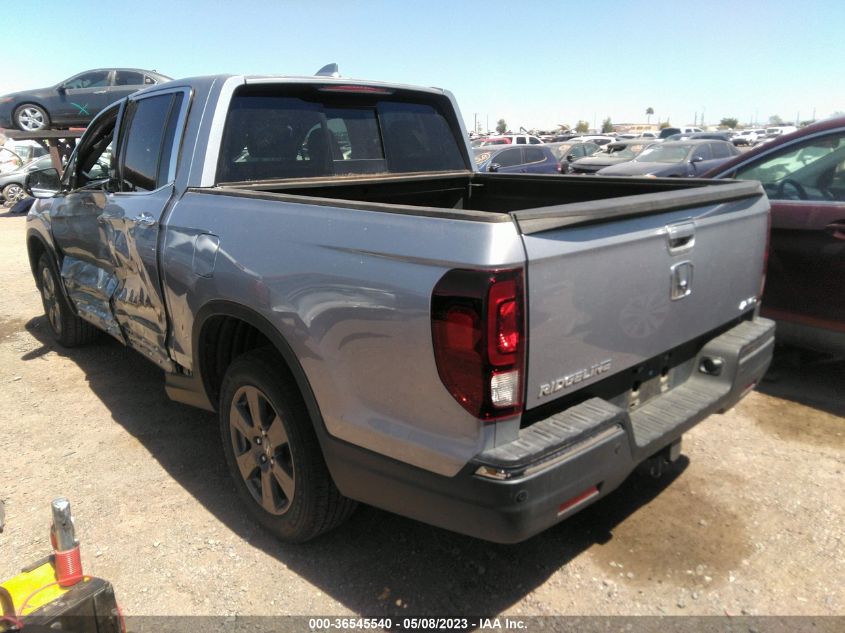 2020 HONDA RIDGELINE RTL-E - 5FPYK3F72LB014451