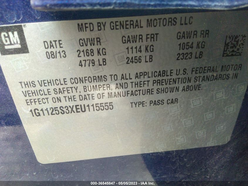 2014 CHEVROLET IMPALA LT - 1G1125S3XEU115555