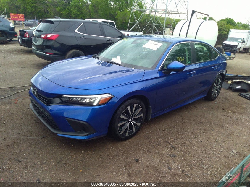 VIN 2HGFE1F71NH323547 2022 HONDA CIVIC SEDAN EX