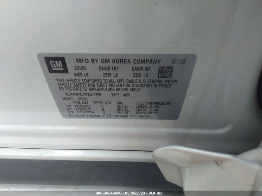 2023 BUICK ENCORE GX SELECT - KL4MMESL9PB012280