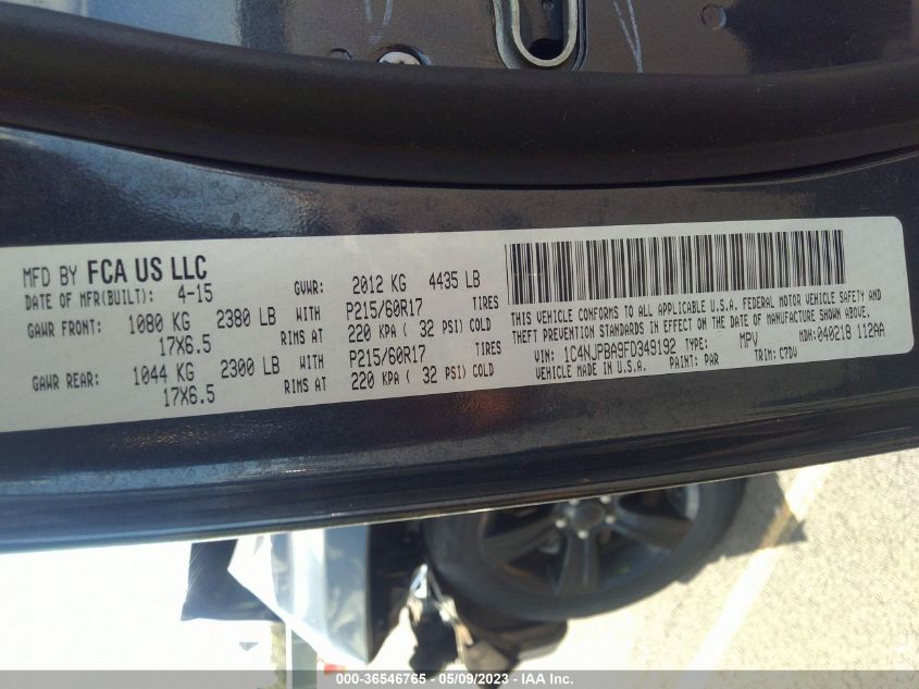 2015 JEEP PATRIOT ALTITUDE EDITION - 1C4NJPBA9FD349192