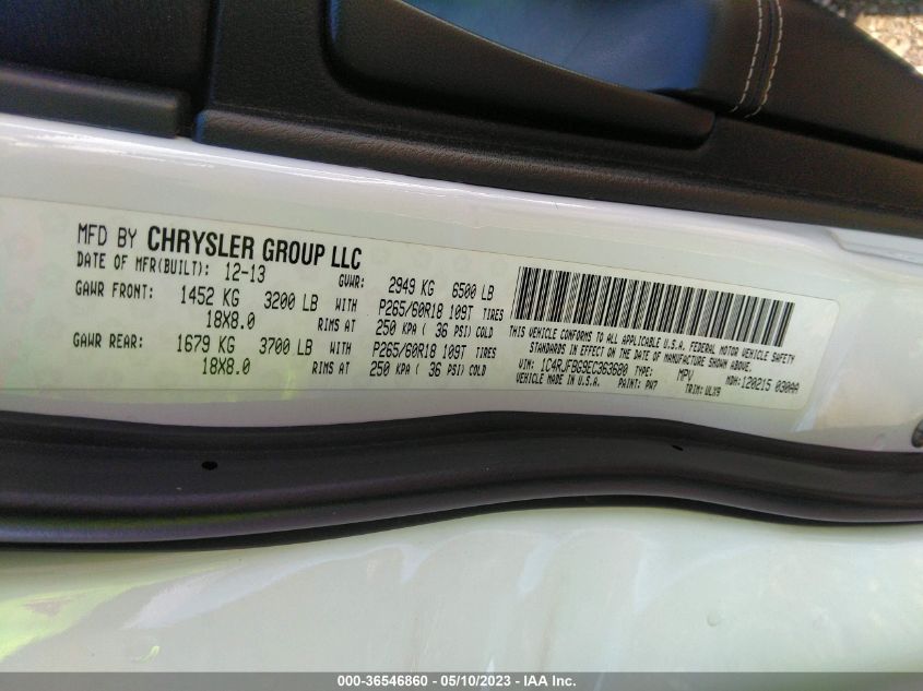 2014 JEEP GRAND CHEROKEE LIMITED - 1C4RJFBG9EC363680
