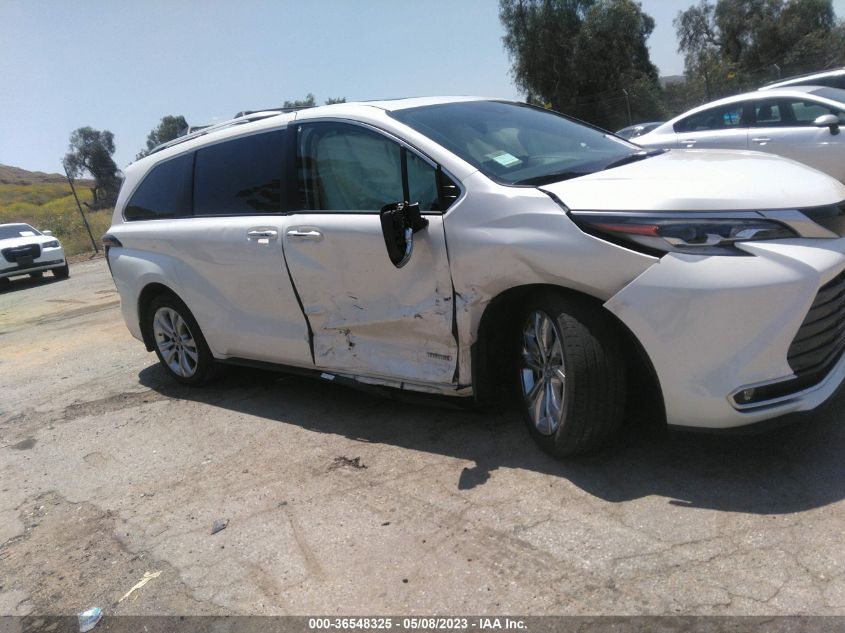 2021 TOYOTA SIENNA LIMITED/PLATINUM - 5TDERKEC0MS049504