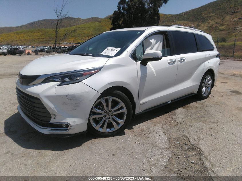 2021 TOYOTA SIENNA LIMITED/PLATINUM - 5TDERKEC0MS049504