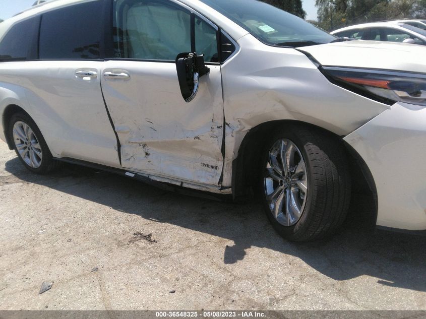 2021 TOYOTA SIENNA LIMITED/PLATINUM - 5TDERKEC0MS049504