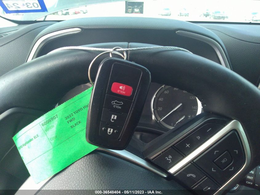 2022 TOYOTA HIGHLANDER XLE - 5TDGZRAHXNS114234