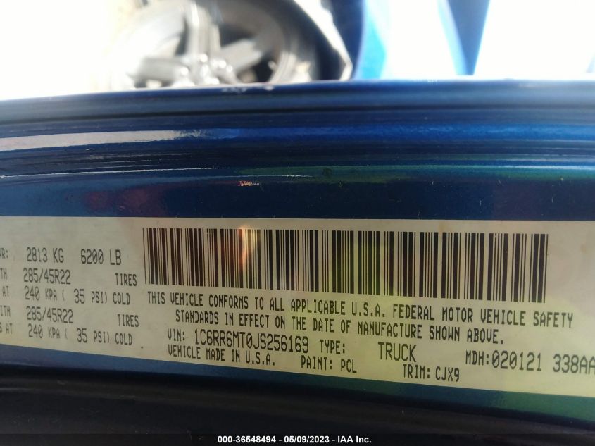 2018 RAM 1500 SPORT - 1C6RR6MT0JS256169