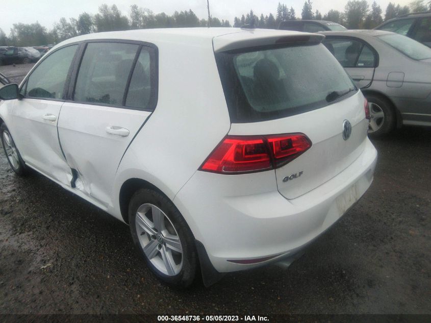 2017 VOLKSWAGEN GOLF S - 3VW217AU4HM013565