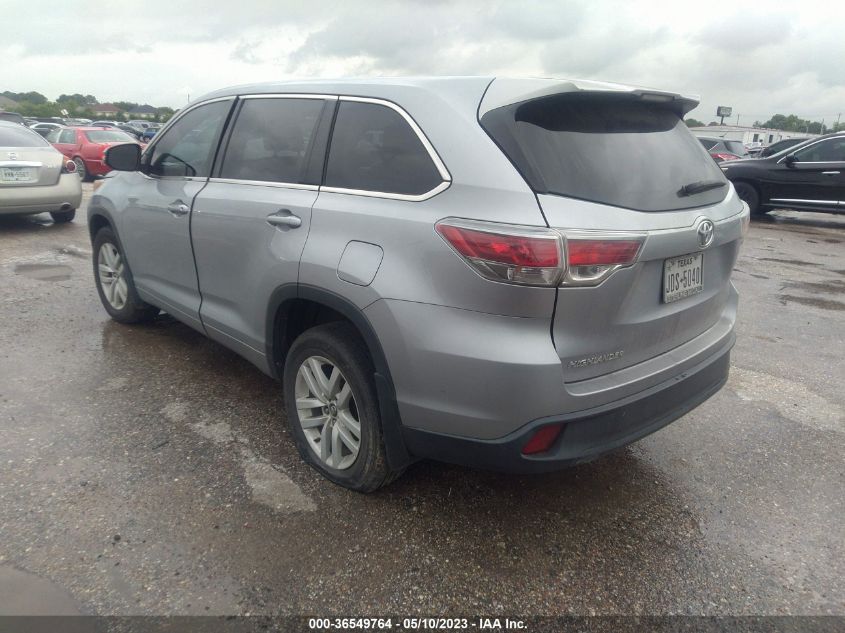 2016 TOYOTA HIGHLANDER LE - 5TDZKRFH6GS185522