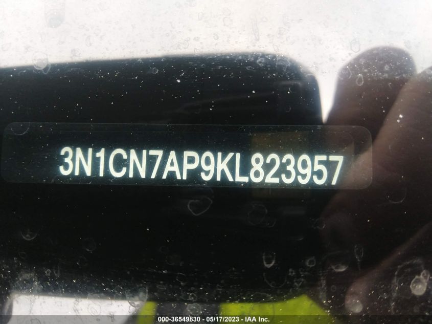 2019 NISSAN VERSA SEDAN SV - 3N1CN7AP9KL823957