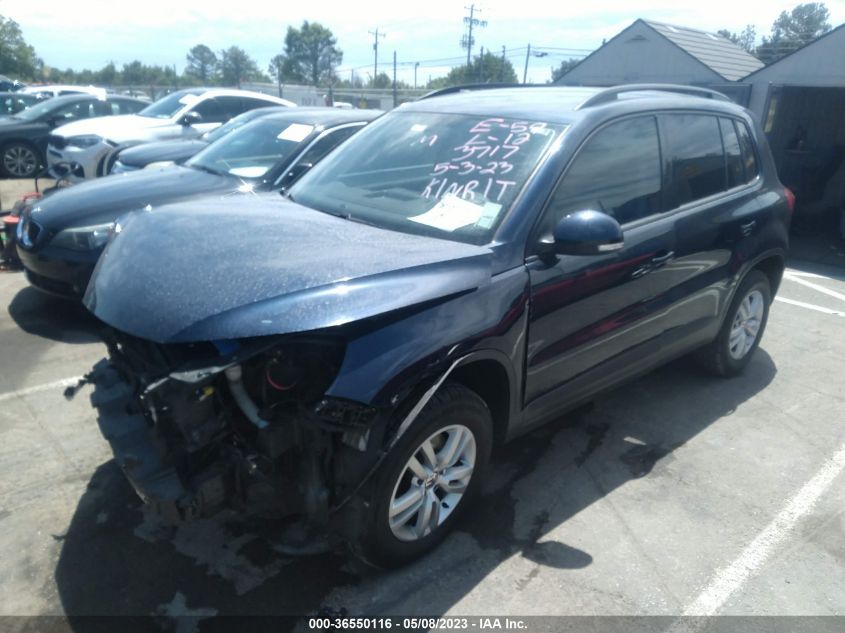 2016 VOLKSWAGEN TIGUAN S - WVGAV7AX2GW583717