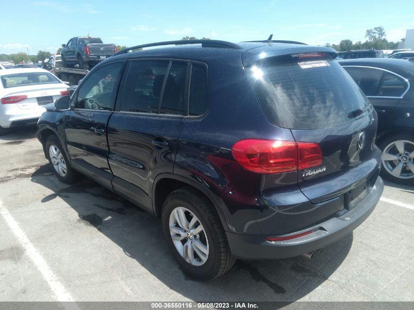 2016 VOLKSWAGEN TIGUAN S - WVGAV7AX2GW583717