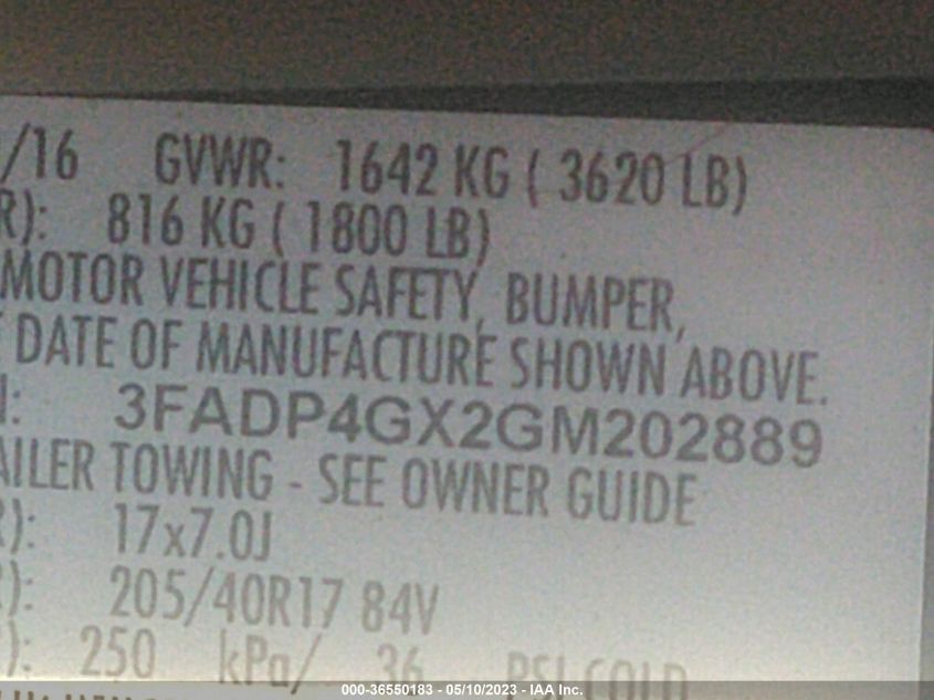 2016 FORD FIESTA ST - 3FADP4GX2GM202889