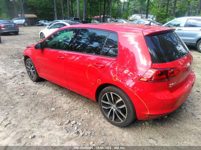 2016 VOLKSWAGEN GOLF TSI SE - 3VW217AUXGM004836