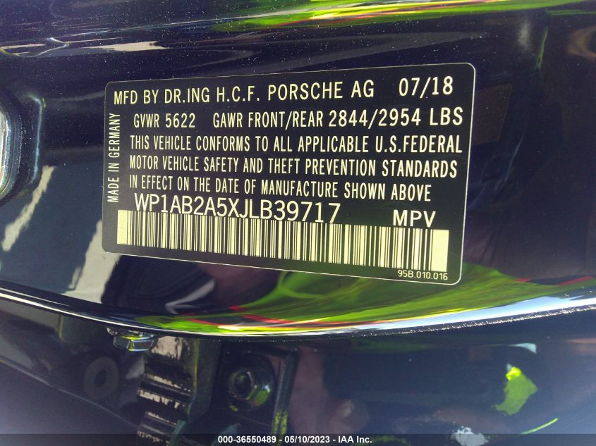 2018 PORSCHE MACAN S - WP1AB2A5XJLB39717