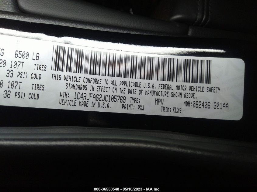 2018 JEEP GRAND CHEROKEE ALTITUDE - 1C4RJFAG2JC105769