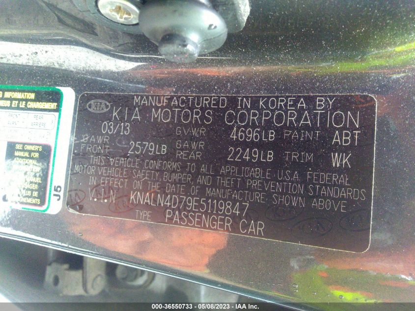 2014 KIA CADENZA PREMIUM - KNALN4D79E5119847