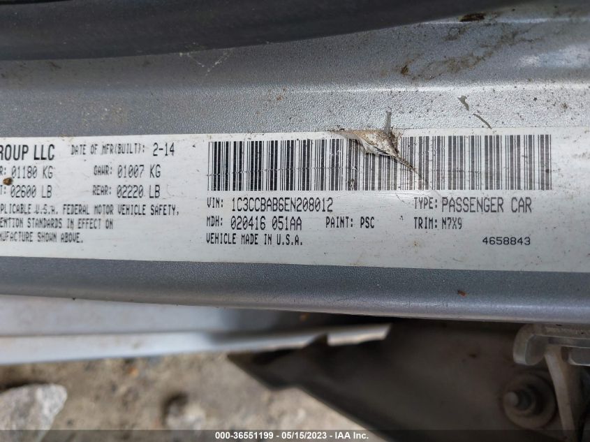 2014 CHRYSLER 200 LX - 1C3CCBAB6EN208012
