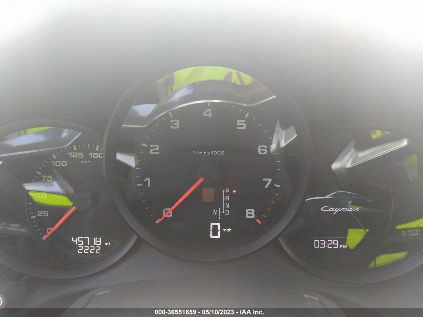 2018 PORSCHE 718 CAYMAN WP0AA2A84JK260568
