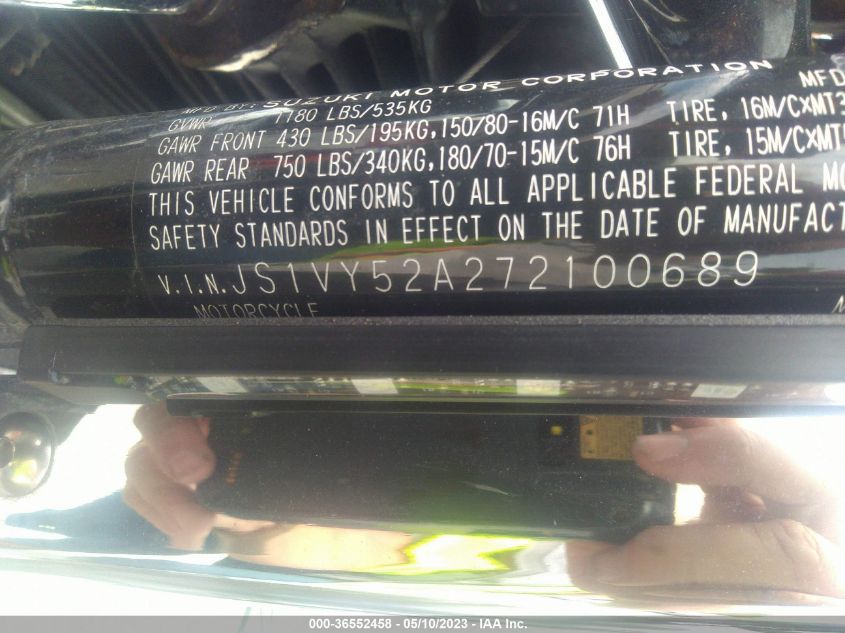 2007 SUZUKI VL1500 - JS1VY52A272100689