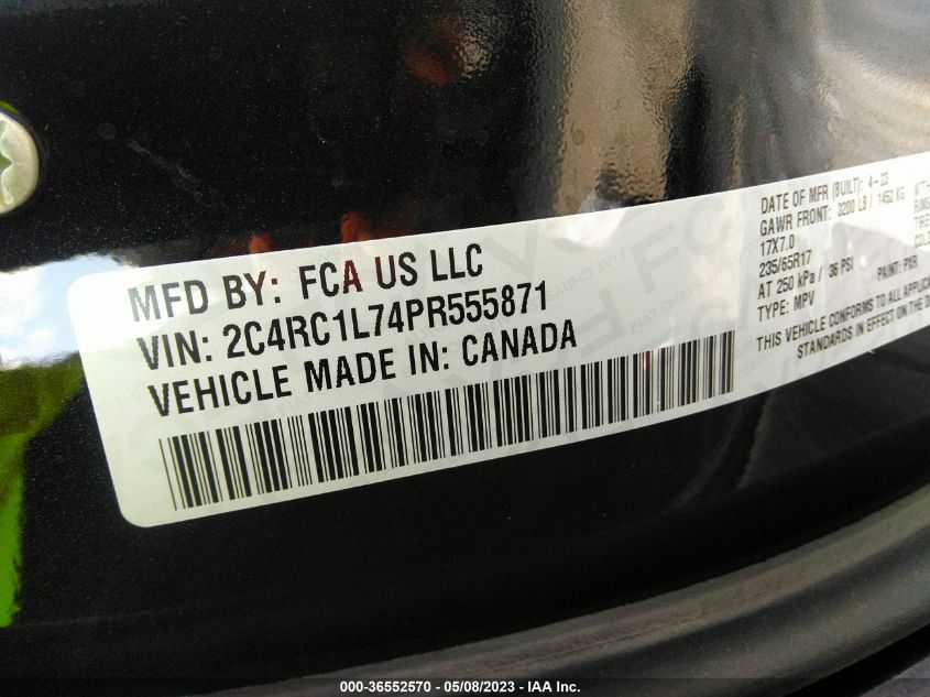 2023 CHRYSLER PACIFICA HYBRID TOURING L - 2C4RC1L74PR555871