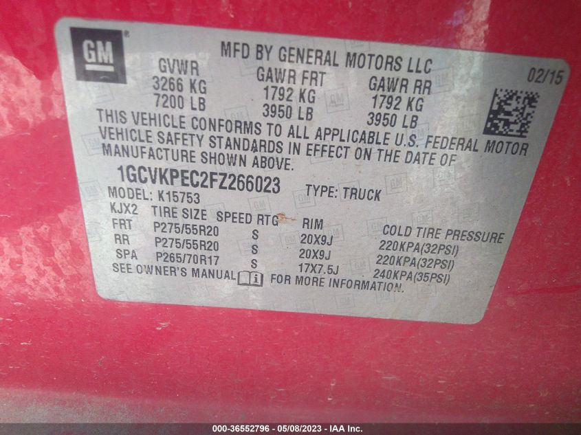 2015 CHEVROLET SILVERADO 1500 LS - 1GCVKPEC2FZ266023