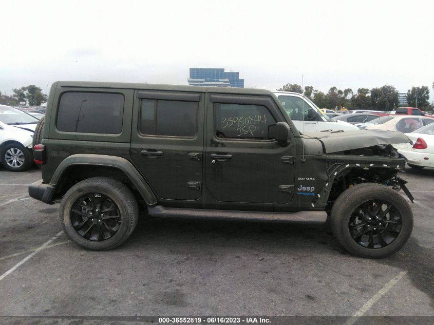 2022 JEEP WRANGLER 4XE UNLIMITED SAHARA 1C4JJXP69NW206233
