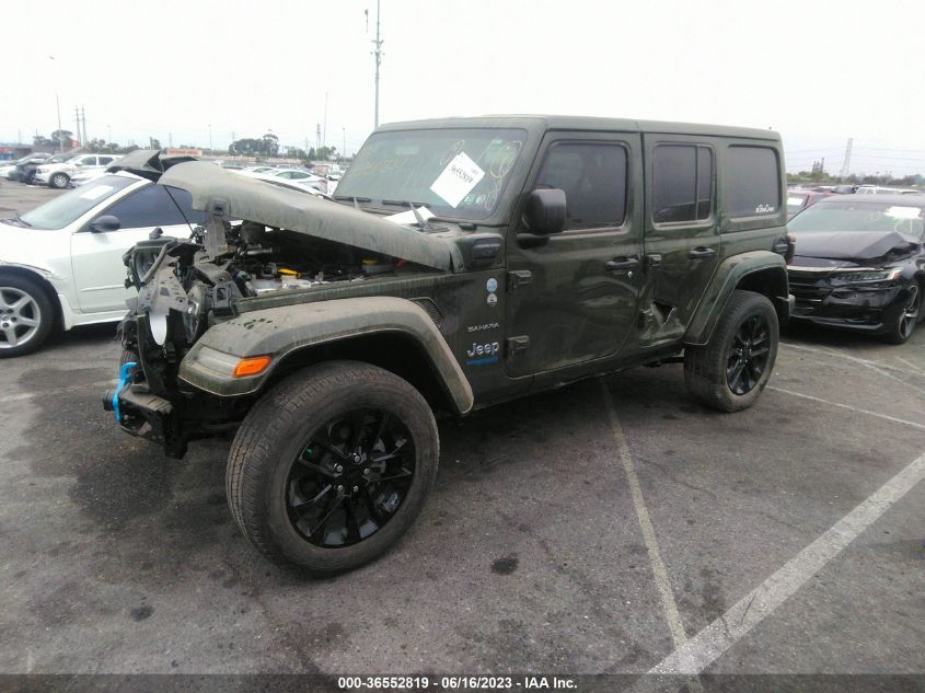 2022 JEEP WRANGLER 4XE UNLIMITED SAHARA 1C4JJXP69NW206233