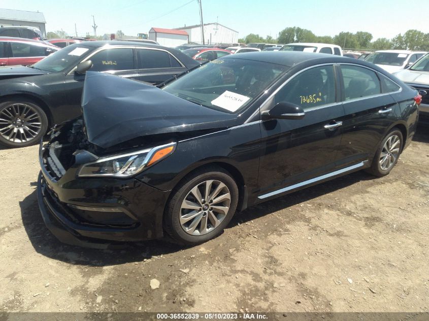 2016 HYUNDAI SONATA 2.4L SPORT - 5NPE34AF1GH264543