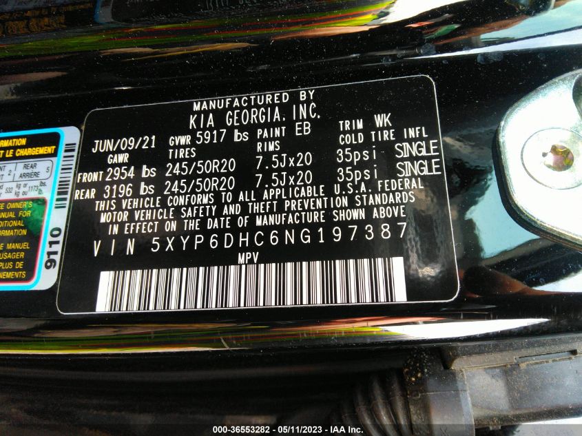2022 KIA TELLURIDE S - 5XYP6DHC6NG197387