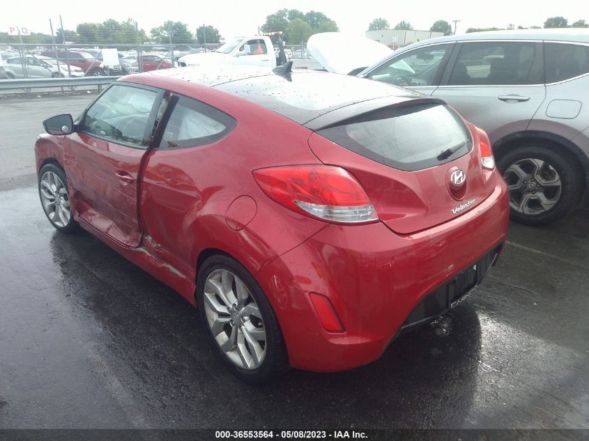 2013 HYUNDAI VELOSTER W/RED INT - KMHTC6ADXDU161345