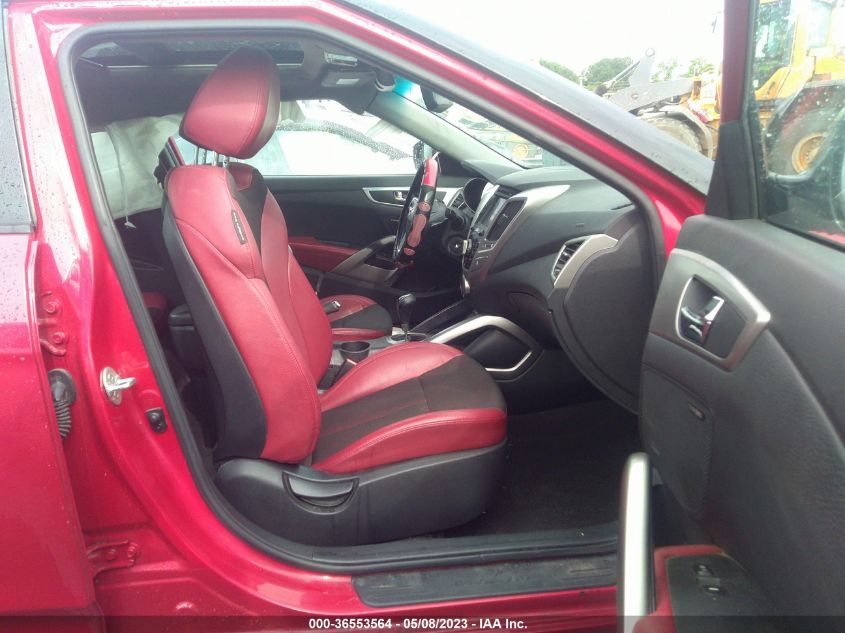 2013 HYUNDAI VELOSTER W/RED INT - KMHTC6ADXDU161345