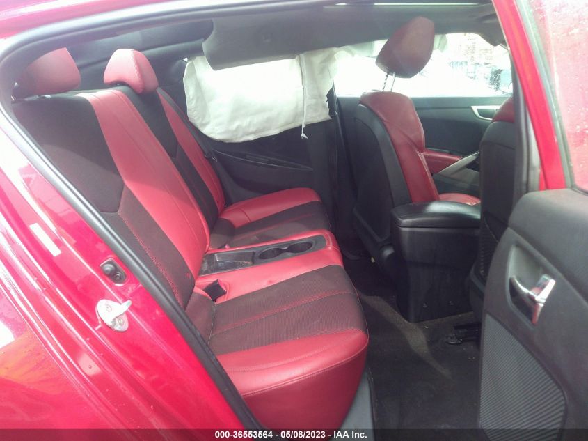 2013 HYUNDAI VELOSTER W/RED INT - KMHTC6ADXDU161345