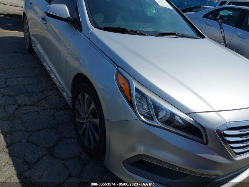 2015 HYUNDAI SONATA 2.4L SPORT - 5NPE34AF7FH189667