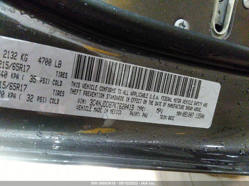 2019 JEEP COMPASS TRAILHAWK - 3C4NJDDB7KT620419