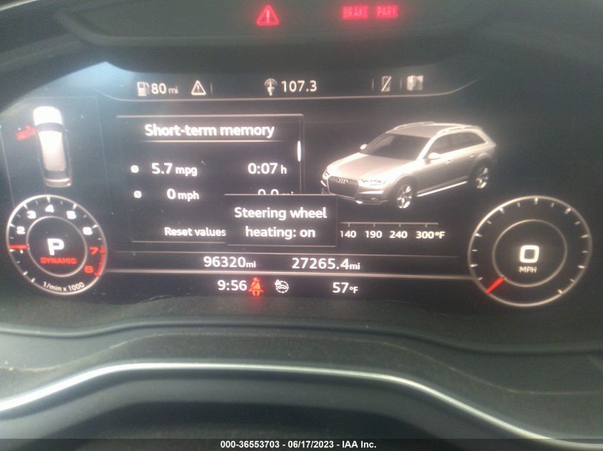 2018 AUDI A4 ALLROAD PRESTIGE/TECH PRESTIGE WA19NAF44JA007693