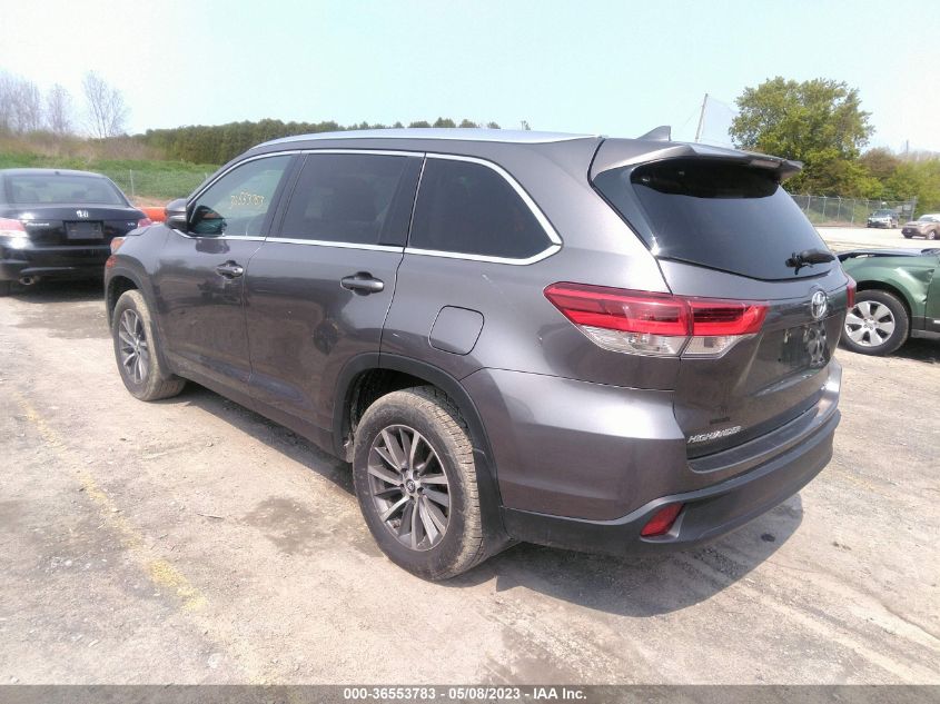 2019 TOYOTA HIGHLANDER XLE - 5TDJZRFH8KS597345