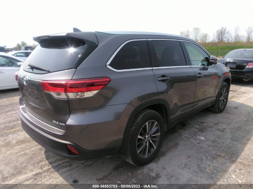 2019 TOYOTA HIGHLANDER XLE - 5TDJZRFH8KS597345