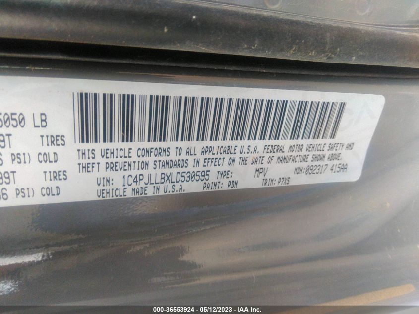2020 JEEP CHEROKEE LATITUDE PLUS - 1C4PJLLBXLD530595