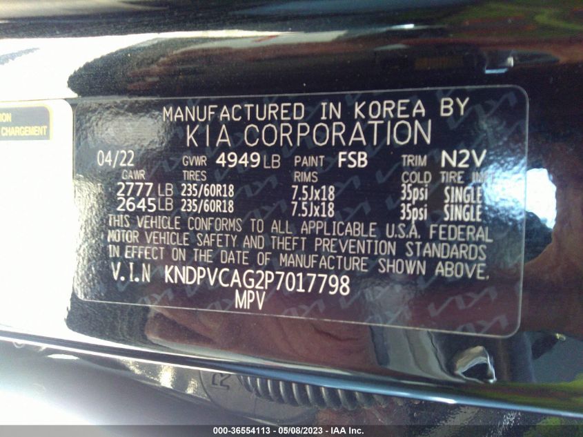 2023 KIA SPORTAGE HYBRID EX - KNDPVCAG2P7017798
