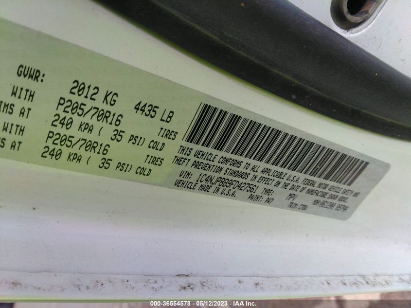 2015 JEEP PATRIOT SPORT - 1C4NJPBB9FD427561