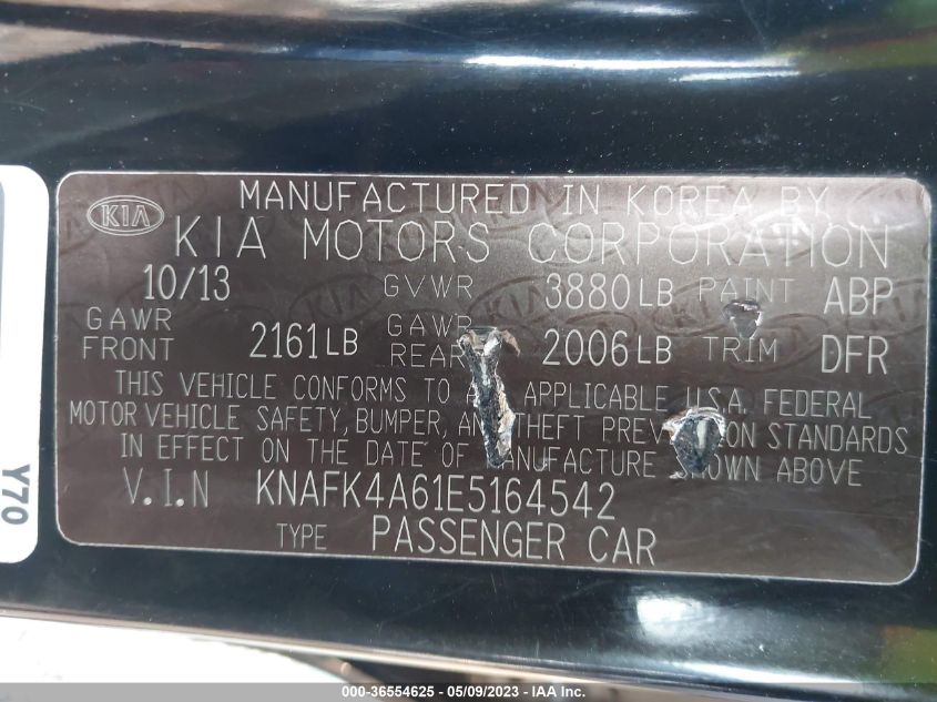 2014 KIA FORTE LX - KNAFK4A61E5164542