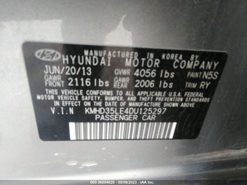 2013 HYUNDAI ELANTRA GT - KMHD35LE4DU125297