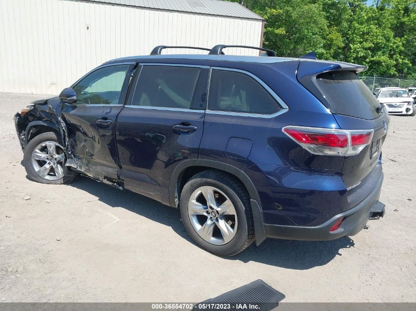 2016 TOYOTA HIGHLANDER LIMITED - 5TDDKRFH8GS232236