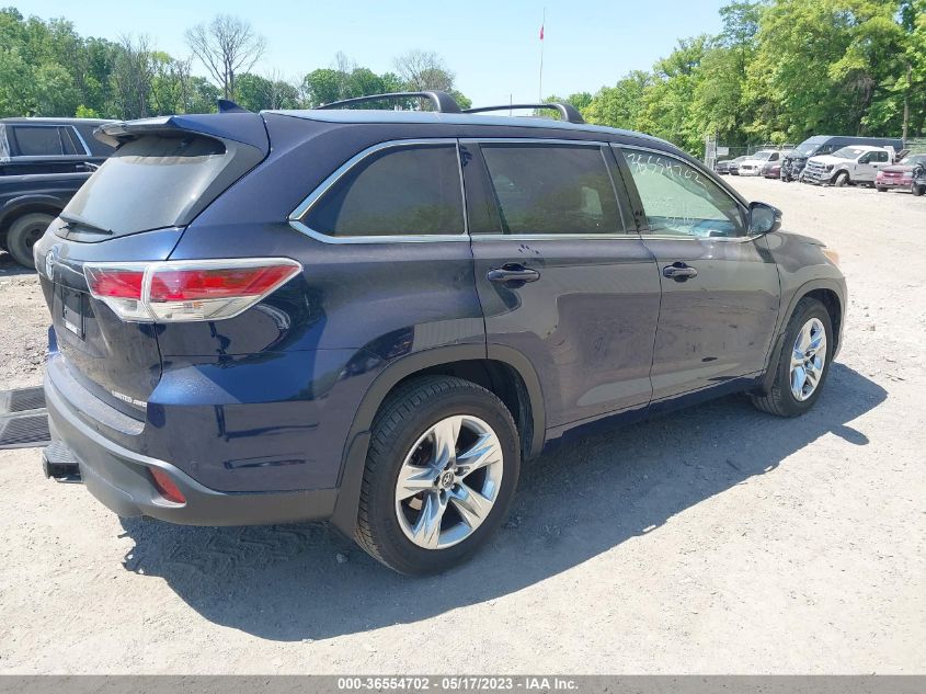 2016 TOYOTA HIGHLANDER LIMITED - 5TDDKRFH8GS232236