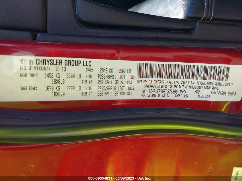 2014 JEEP GRAND CHEROKEE LIMITED - 1C4RJEBG6EC373898