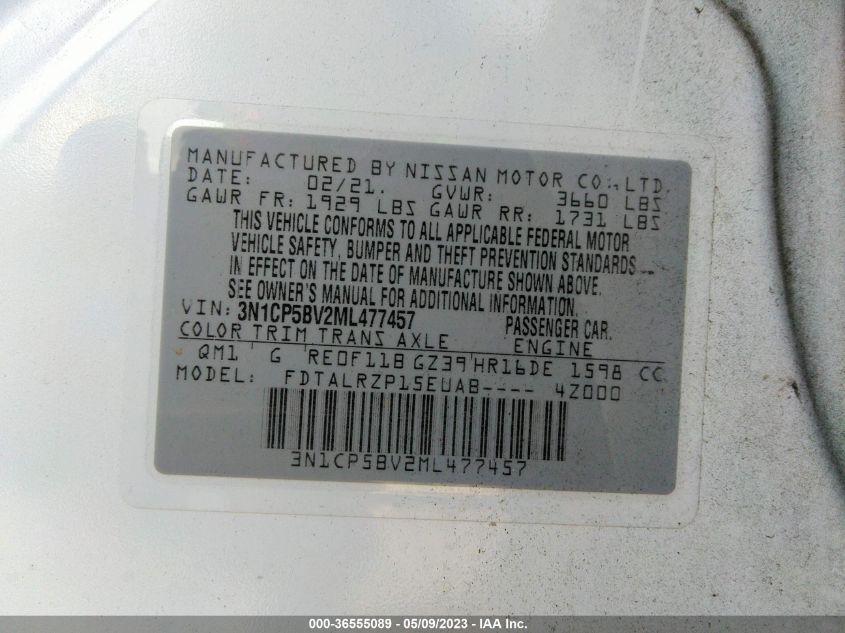 2021 NISSAN KICKS S - 3N1CP5BV2ML477457