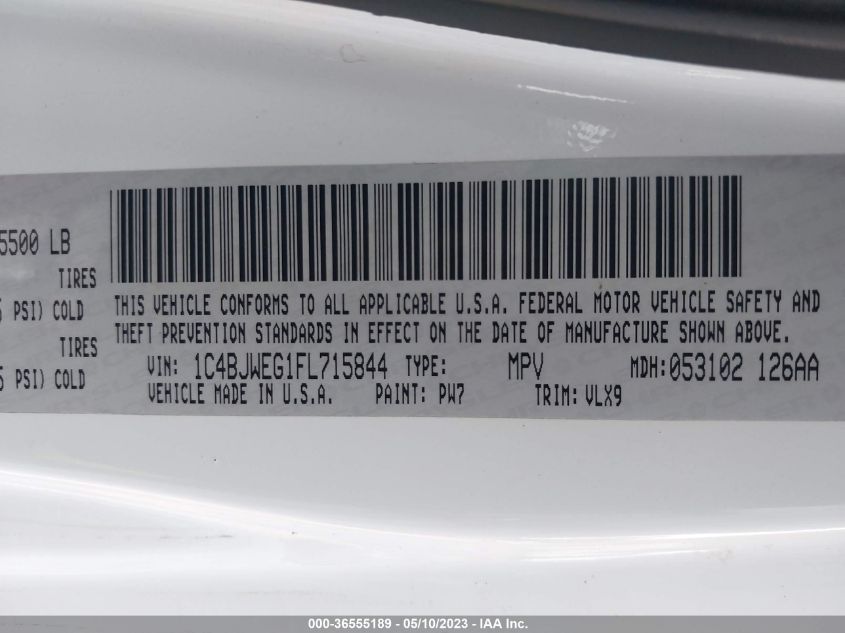 2015 JEEP WRANGLER UNLIMITED ALTITUDE - 1C4BJWEG1FL715844
